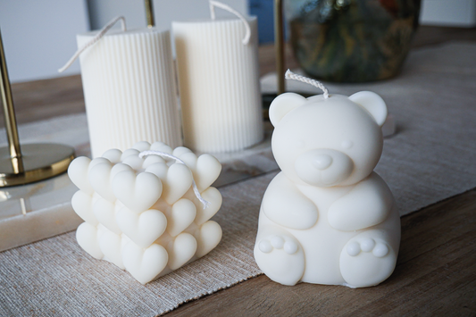 teddybär;kerzen aus rapswachs, nontoxic,