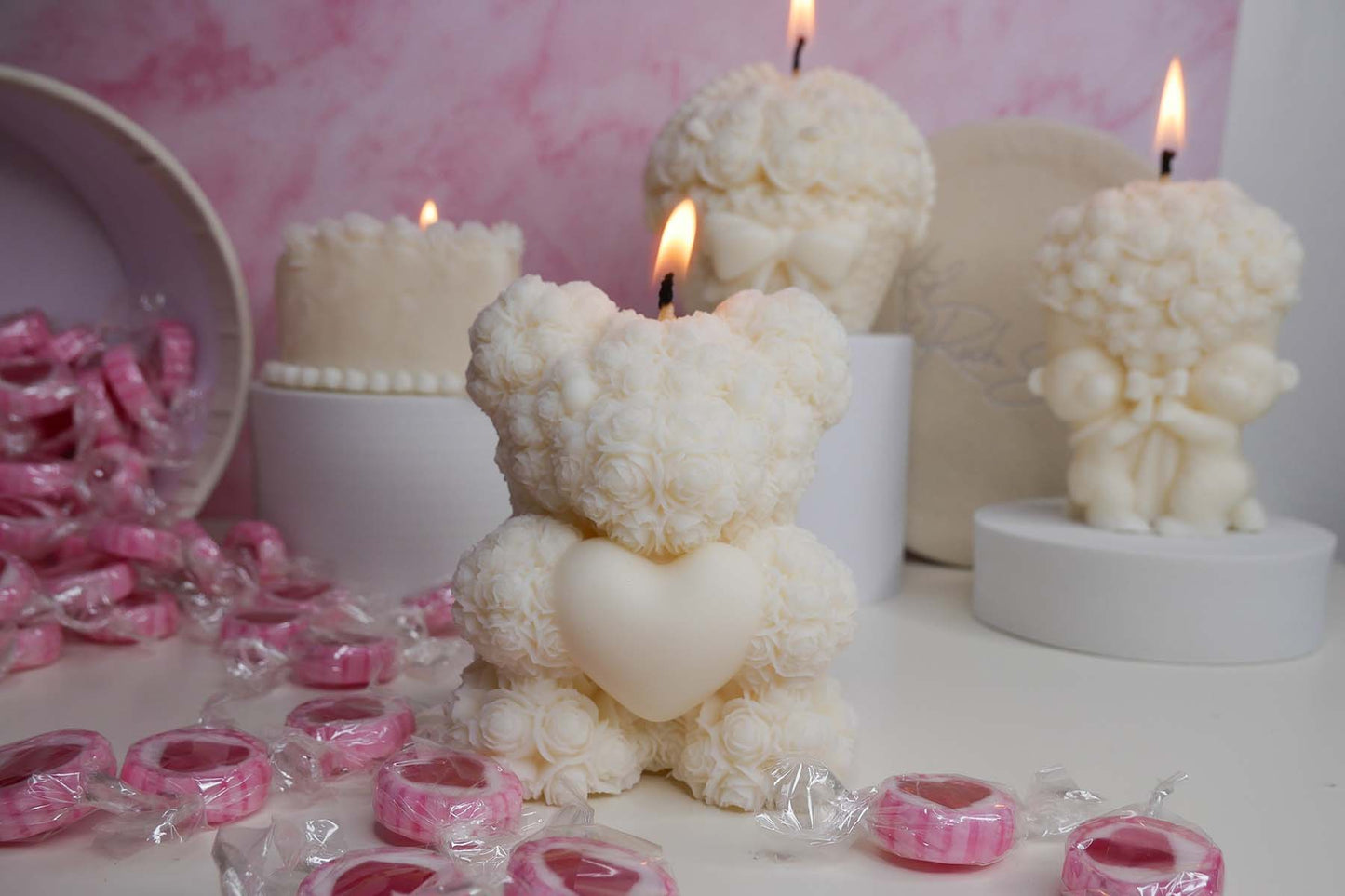 ROSE BEAR CANDLE