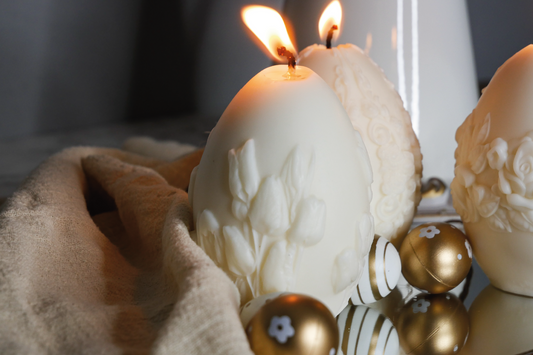 FLORAL EASTER EGG CANDLES