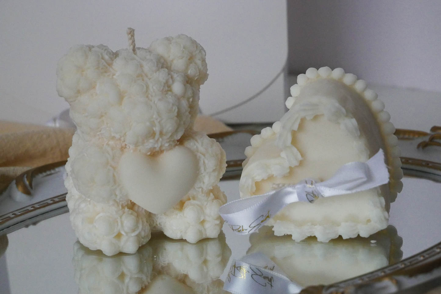 ROSE BEAR & VINTAGE CREAM CAKE SET